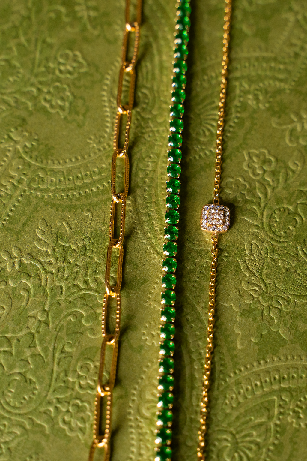 MAISA Green Tennis Bracelet