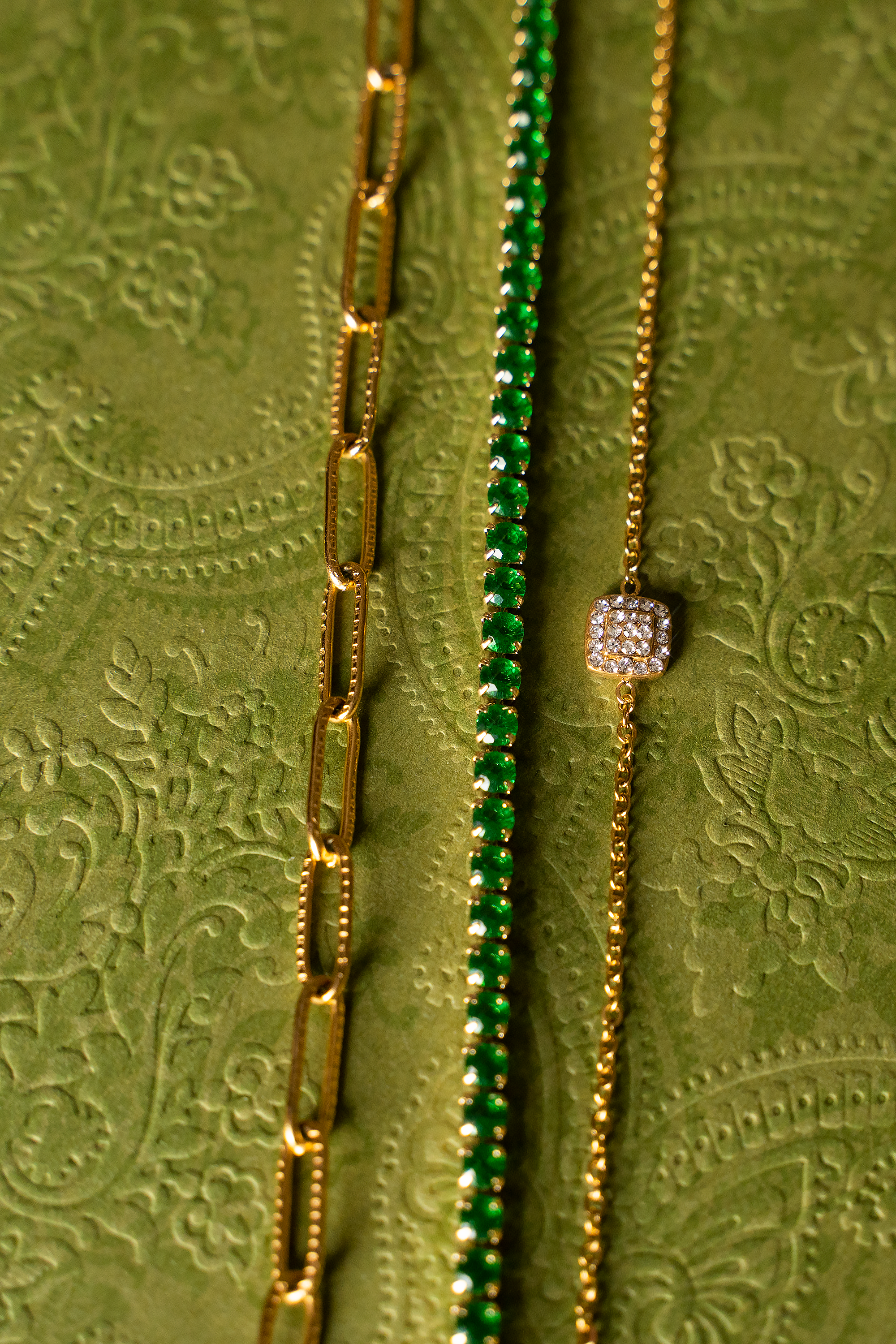 MAISA Green Tennis Bracelet